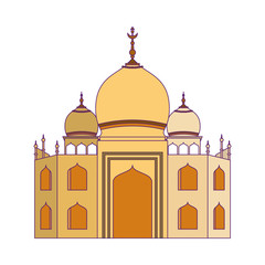 indian building monuments icon cartoon