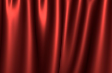 Red cloth waves background texture.