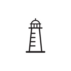 Lighthouse icon logo design vector template