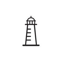 Lighthouse icon logo design vector template