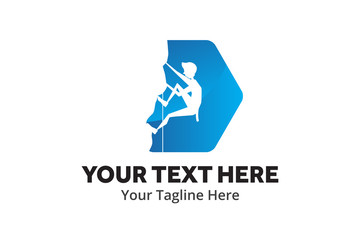 adventure climber unique simple logo creative design in flat style with color . hiker traveler creative simple logo creative design in flat style with color