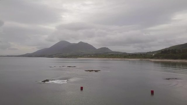 Aerial footage of Croagh Patrick in County Mayo
