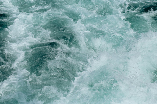 abstract background - water flows in the river or sea © Nana_studio