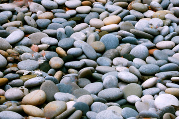 Beautiful background image of pebbles on the beach
