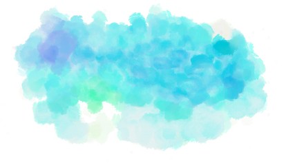 watercolor background. painting with sky blue, light cyan and pale turquoise colors