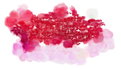 watercolor misty rose, crimson and pastel magenta color graphic background illustration painting