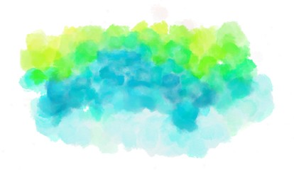tea green, pale turquoise and green yellow watercolor graphic background illustration