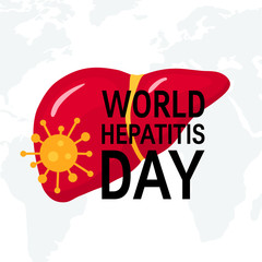 World hepatitis day concept in flat style