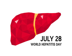 World hepatitis day concept in flat style - obrazy, fototapety, plakaty