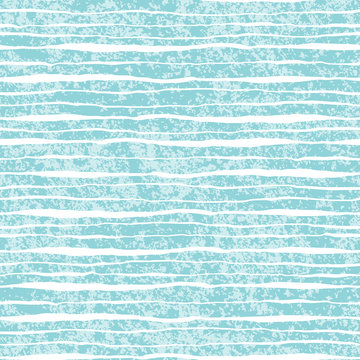 Vector aqua ocean waves seamless pattern. Textured water stripes tile. Wavy aqua all over print for nautical textile, maritime home decor. Coastal background.