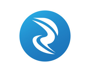Obraz na płótnie Canvas R Letter River Logo Template vector icon illustration design