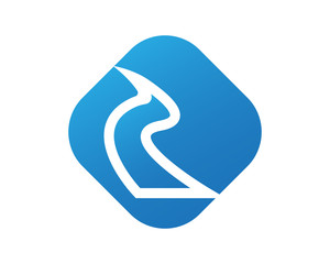 R Letter River Logo Template vector icon illustration design