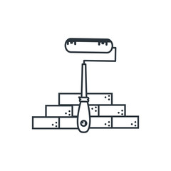 under construction bricks design vector ilustration