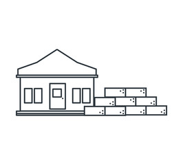 House under construction design vector ilustration