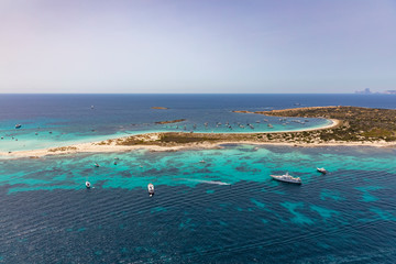 formentera sea, spain, aerial view