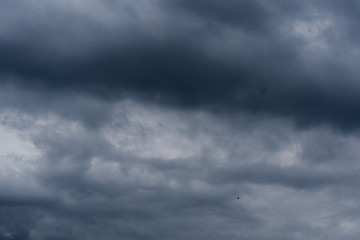 Blue storm clouds before the rain, dramatic sky