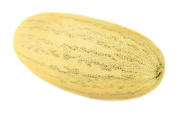fresh yellow melon isolated on white background