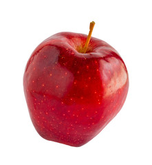 Plakat Fresh red apple isolated on white background