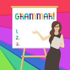 Handwriting text writing Grammar. Conceptual photo whole system structure language syntax and morphology