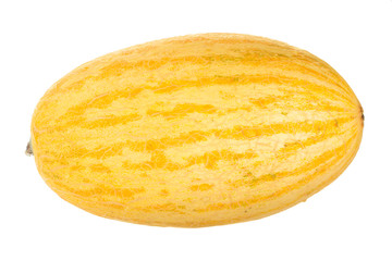 fresh yellow melon isolated on white background