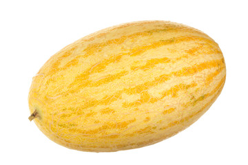 fresh yellow melon isolated on white background