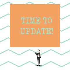 Conceptual hand writing showing Time To Update. Concept meaning act updating something someone or updated version program