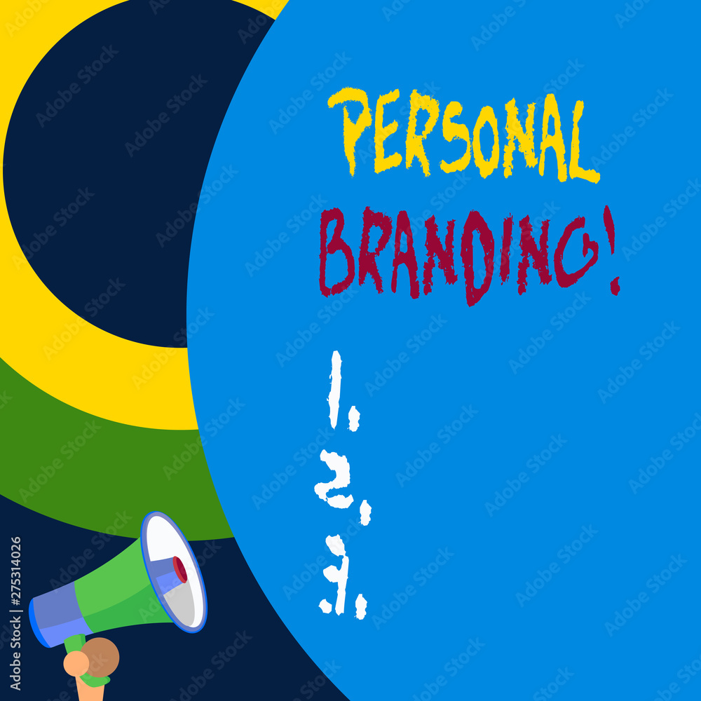 Poster handwriting text writing personal branding. conceptual photo process of creating a recognizable prof