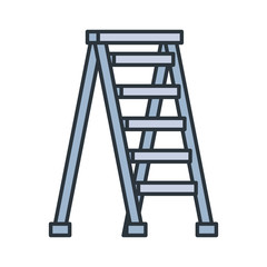 under construction ladder design vector ilustration
