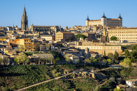 Panoramic view of Toledo, Castilla-La Mancha, Spain