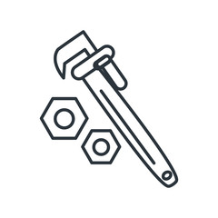 under construction wrench design vector ilustration