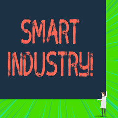 Writing note showing Smart Industry. Business concept for the print publication and online information resource