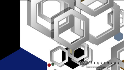 Abstract geometric background with hexagon, middle ages color composition. Vector illustration