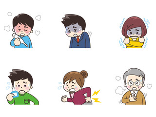 体調不良の人々