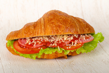 Croissant with meat