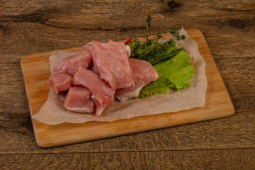 Raw pork meat for roast