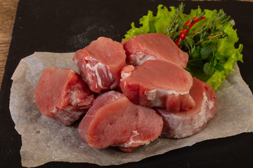Raw pork tenderloin