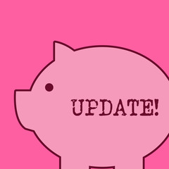 Text sign showing UPDATE. Business photo text make something more modern or up to date like software program