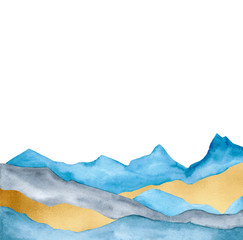 Mountain landscape. Watercolor illustration