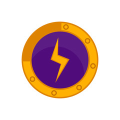 Isolated video game energy progress bar - Vector