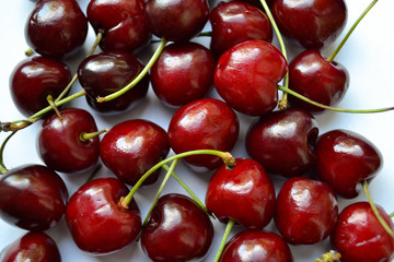 fresh cherries in a bowl