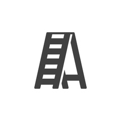 Folding ladder vector icon. filled flat sign for mobile concept and web design. Construction stepladder glyph icon. Symbol, logo illustration. Vector graphics