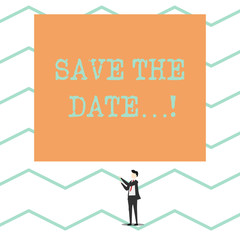 Conceptual hand writing showing Save The Date. Concept meaning Organizing events well make day special event organizers