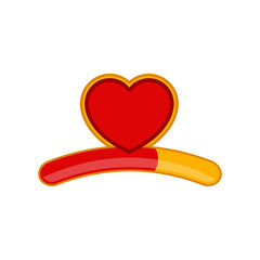 Isolated video game life progress bar- Vector