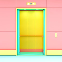 3d image render of a modern lift