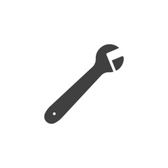 Adjustable wrench vector icon. filled flat sign for mobile concept and web design. Spanner glyph icon. Symbol, logo illustration. Vector graphics