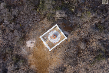 Aerial view over Watamula on the western side of  Curaçao/Caribbean /Dutch Antilles with view on...