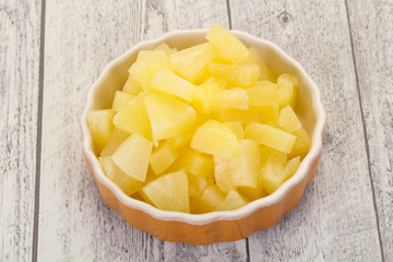 Marinated pineapple pieces