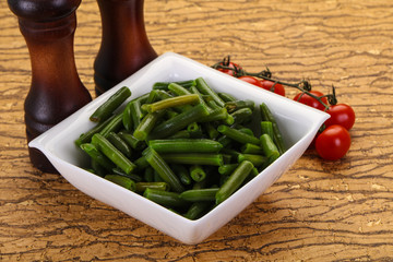 Green beans in the bowl