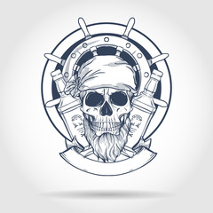 Sketch pirate skull