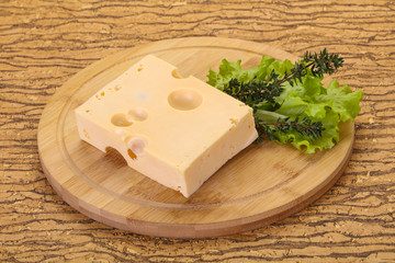 Maasdam cheese brick